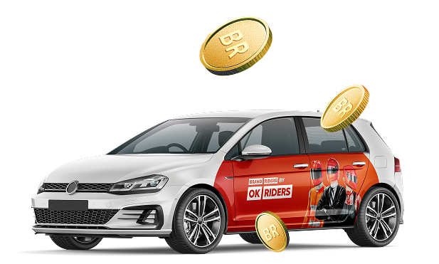 Car with ad